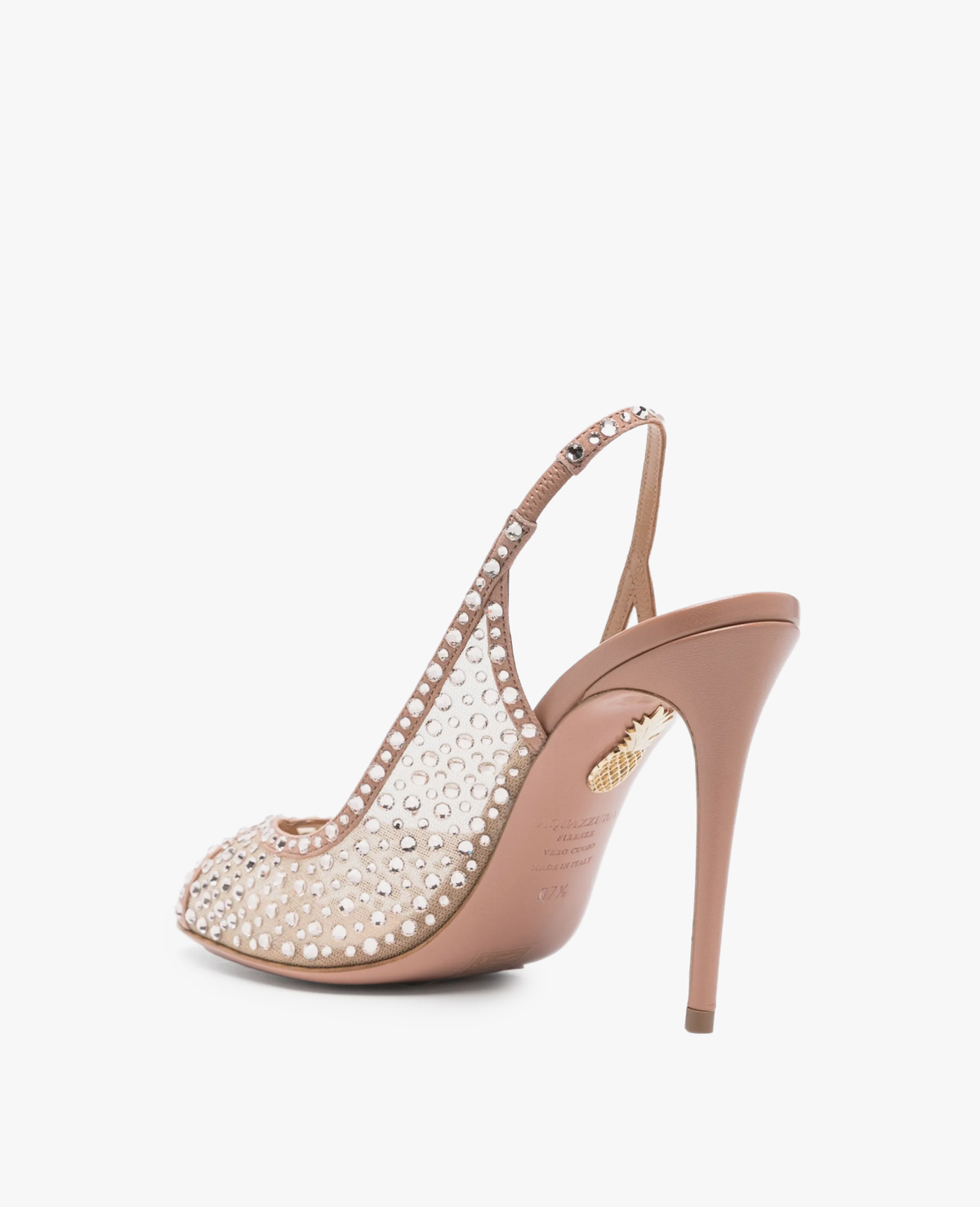 Aquazzura Crystal Lover 105 Pink Sandals