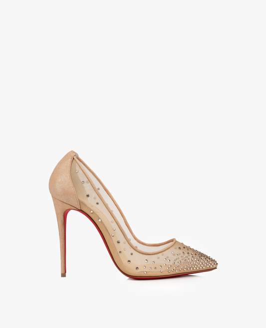 Christian Louboutin Follies Strass Light Silk Pumps