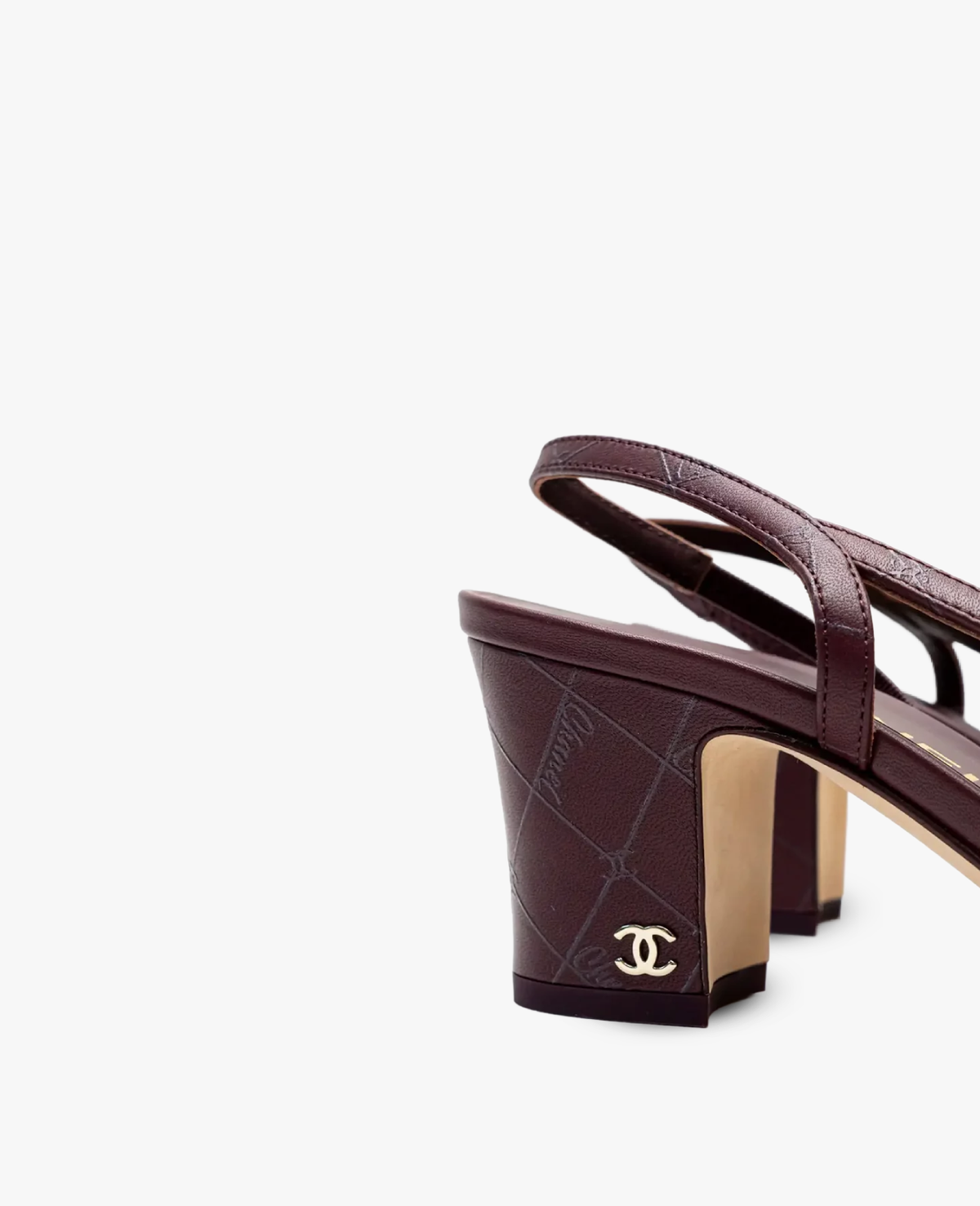 Chanel Burgundy & Black Slingbacks Pumps