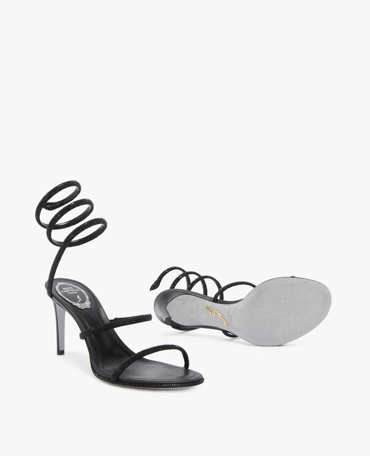 René Caovilla Cleo Black Sandal
