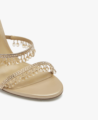 René Caovilla Chandelier Beige Sandal 105 mm