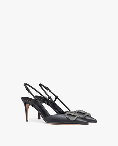 Valentino Garavani VLogo Signature Slingback pumps Black