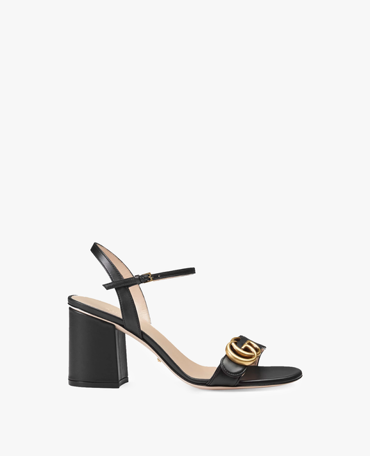 Gucci Marmont GG Block Heel Sandals