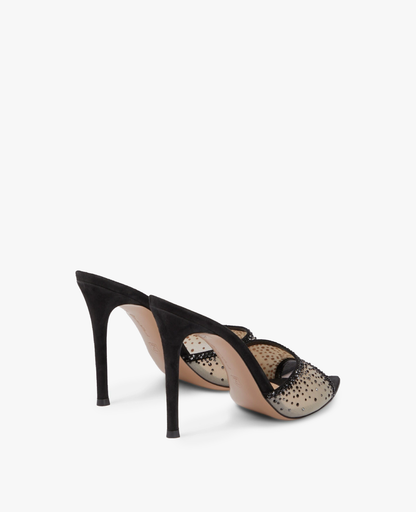 Gianvito Rossi Rania Mule 85 Black White