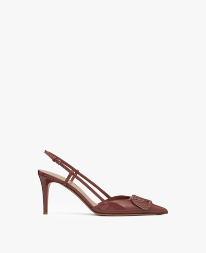 Valentino Vlogo Signature Slingback Brown Pump