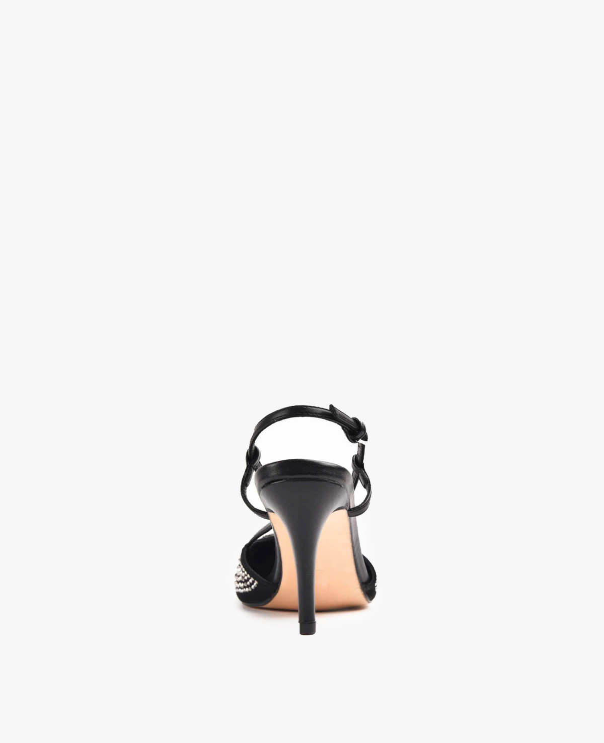 Valentino Garavani V Logo Black Crystal Embellished Heel