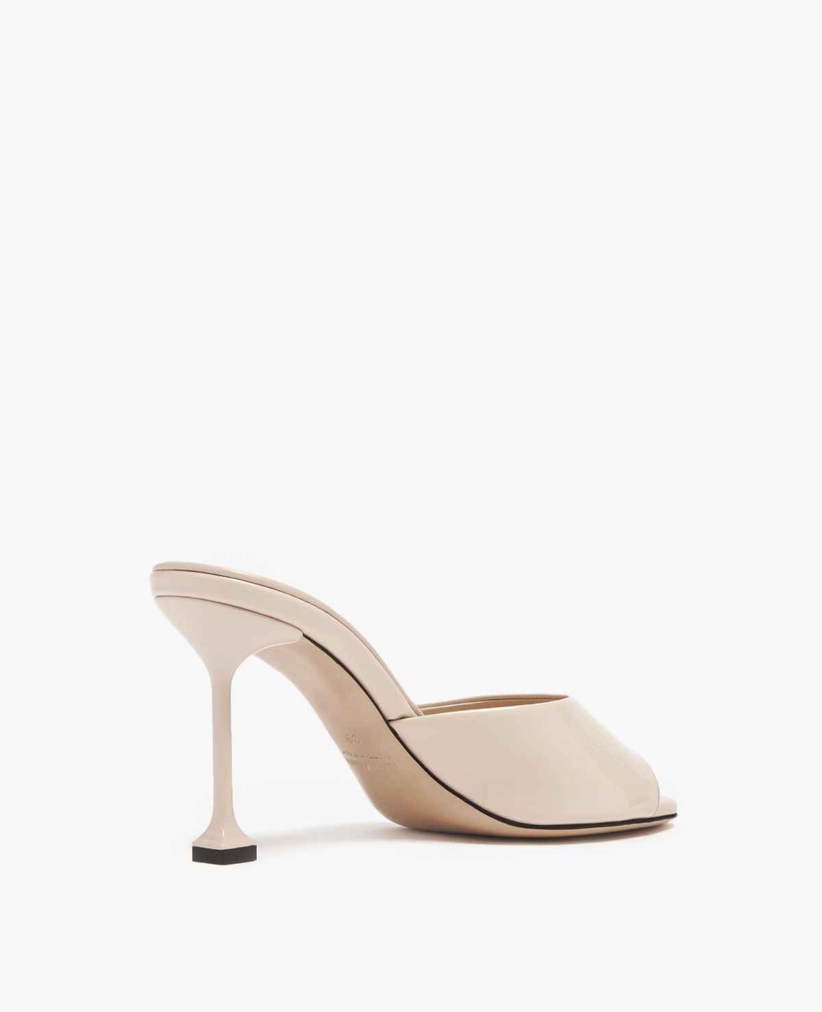 Miu Miu Patent Leather Mules Nude