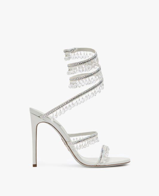 René Caovilla Chandelier Ivory Sandal 105 mm