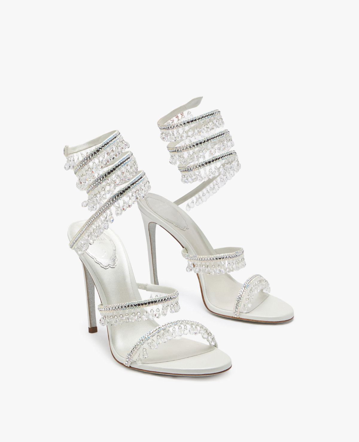 René Caovilla Chandelier Ivory Sandal 105 mm
