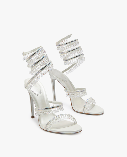 René Caovilla Chandelier Ivory Sandal 105 mm