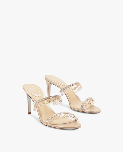 René Caovilla Chandelier Nude Mule 80 mm