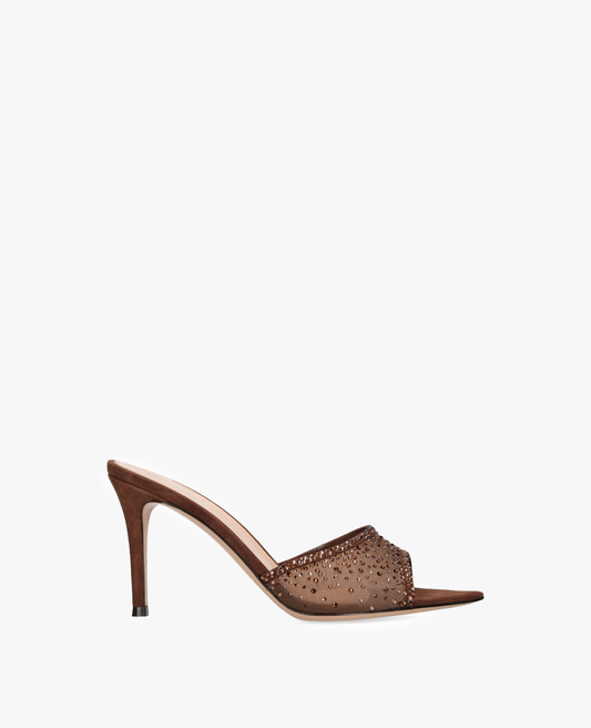 Gianvito Rossi Rania Mule 85 Brown