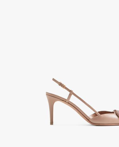 Valentino Garavani VLogo Signature Slingback pumps Beige