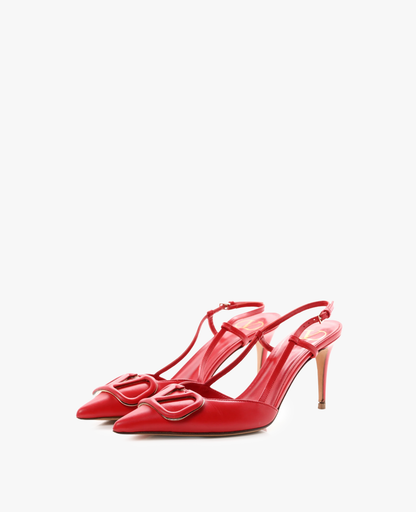 Valentino Vlogo Signature Slingback Red Pump