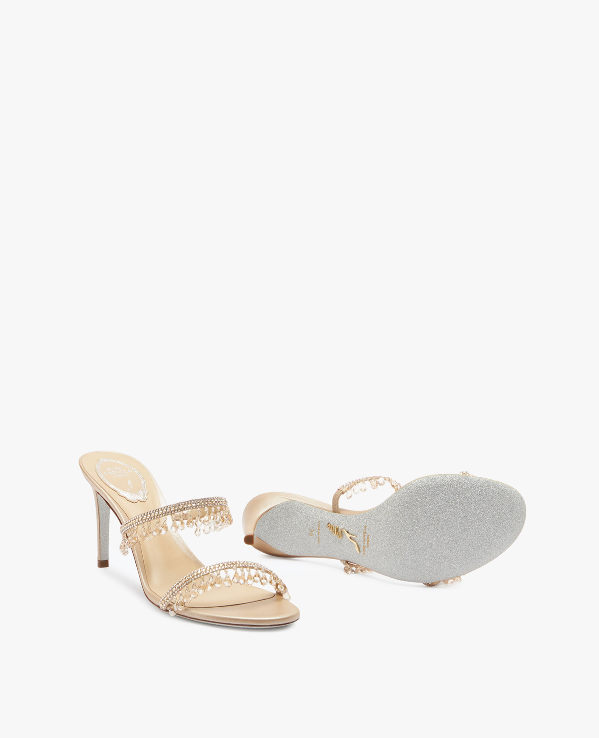 René Caovilla Chandelier Nude Mule 80 mm
