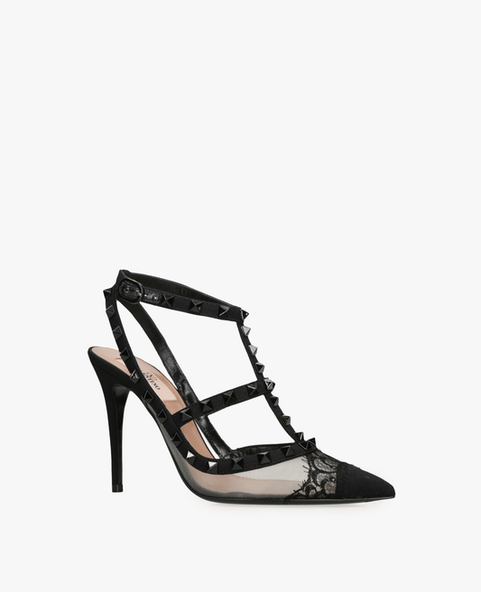 Valentino Garavani Rockstud Lace Pumps