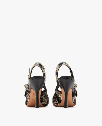 Dior J’Adior Slingback Pump Black and Gold-Tone Millefiori Jacquard