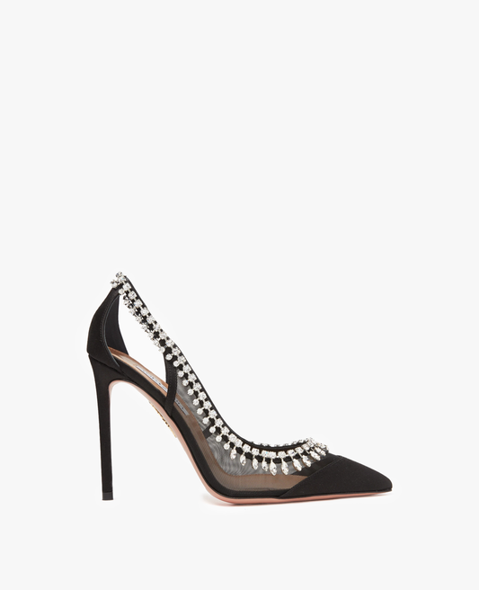 Aquazzura Crystal Crush 105 mm Black Pumps